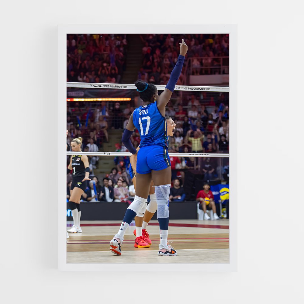 Poster Spike et Précision – affiche Volleyball (vue 3)